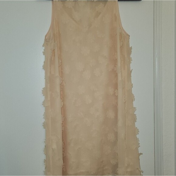 BCBGeneration Peach Summer Floral Mod Sleeveless Dress Small Like New - Picture 6 of 8